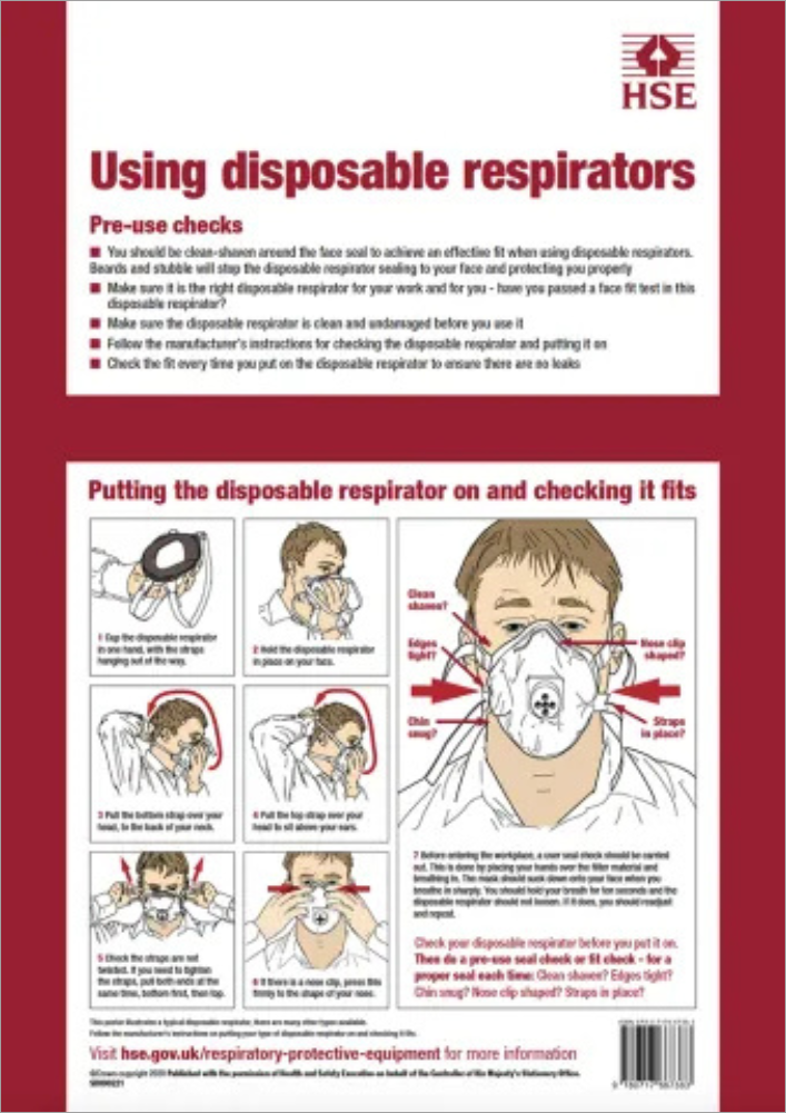 Using disposable respirators poster