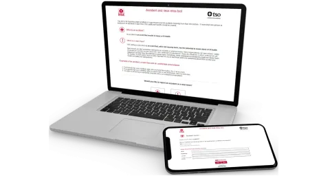 Image of the accident and near miss tool