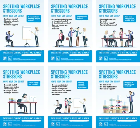 Illustration stress poster pack