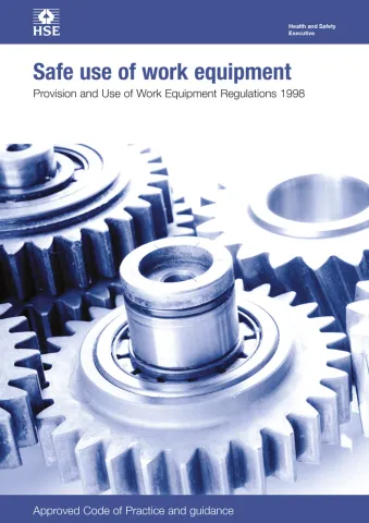 An image of the Safe use of work equipment book.