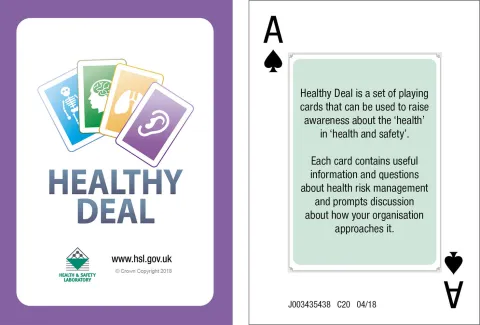 Healthy deal playing cards